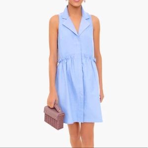 Oxford Blue Sleeveless Royal Shirt Dress Size Medium